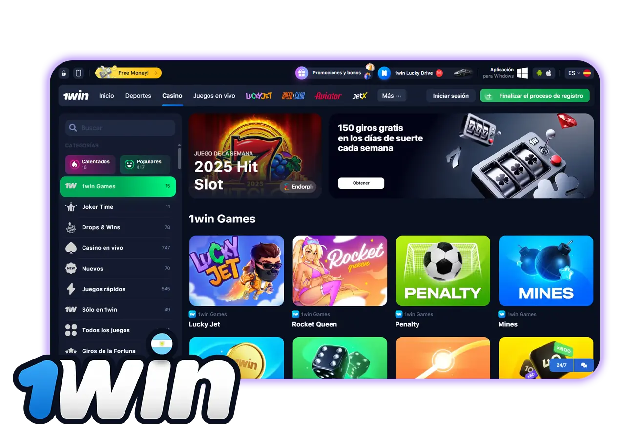 Juegos propios creados por 1Win Casino
