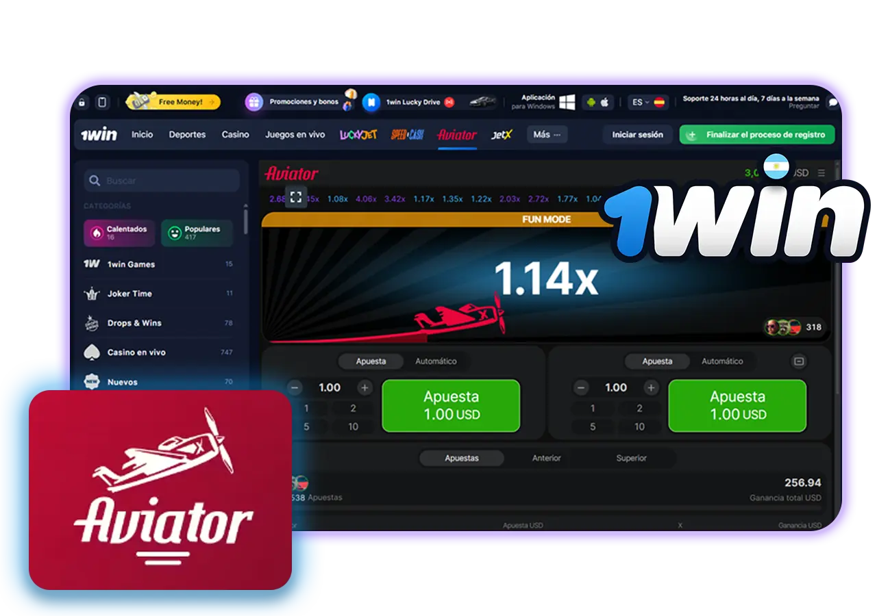 Información sobre el juego Aviator en 1Win Argentina