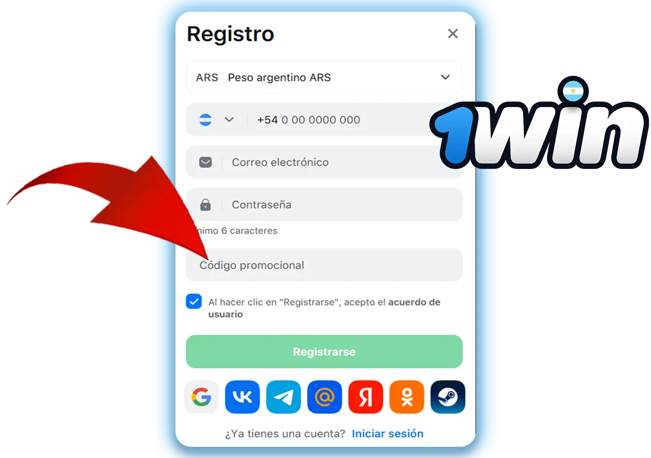 Código promocional en 1Win para jugadores de Argentina