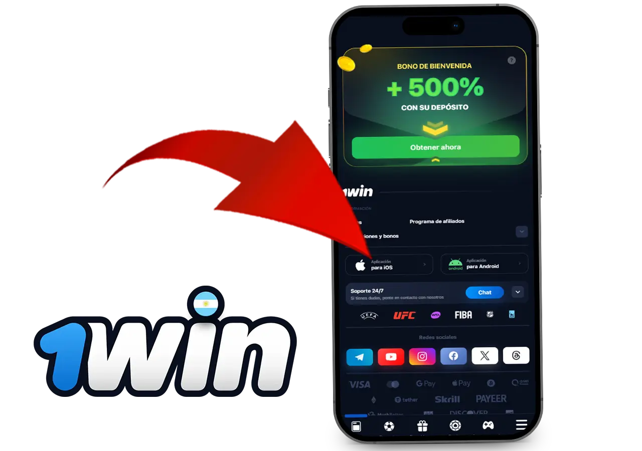 ¿Cómo descargar la aplicación móvil 1Win en iOS?