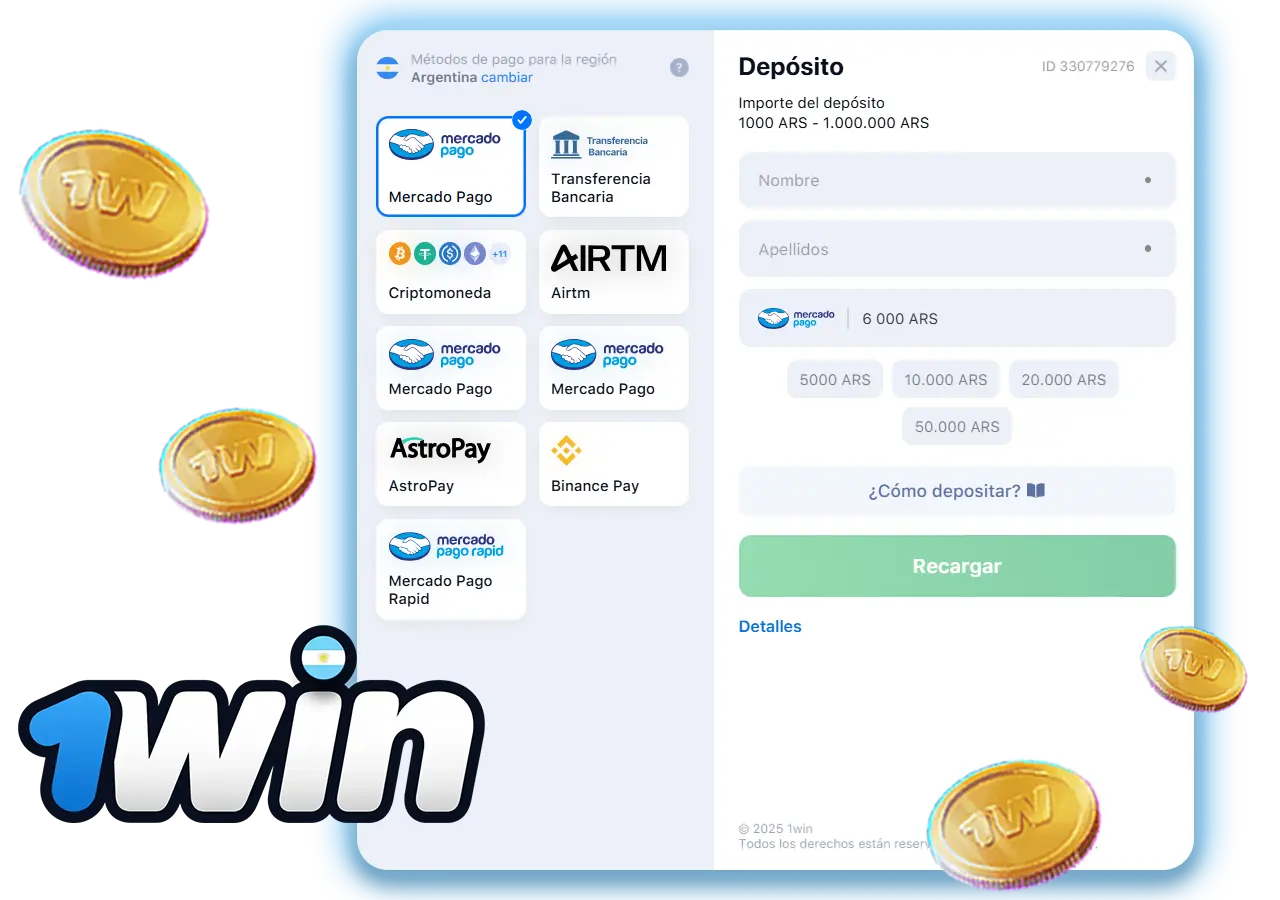 ¿Qué opciones de pago hay para 1Win Argentina?