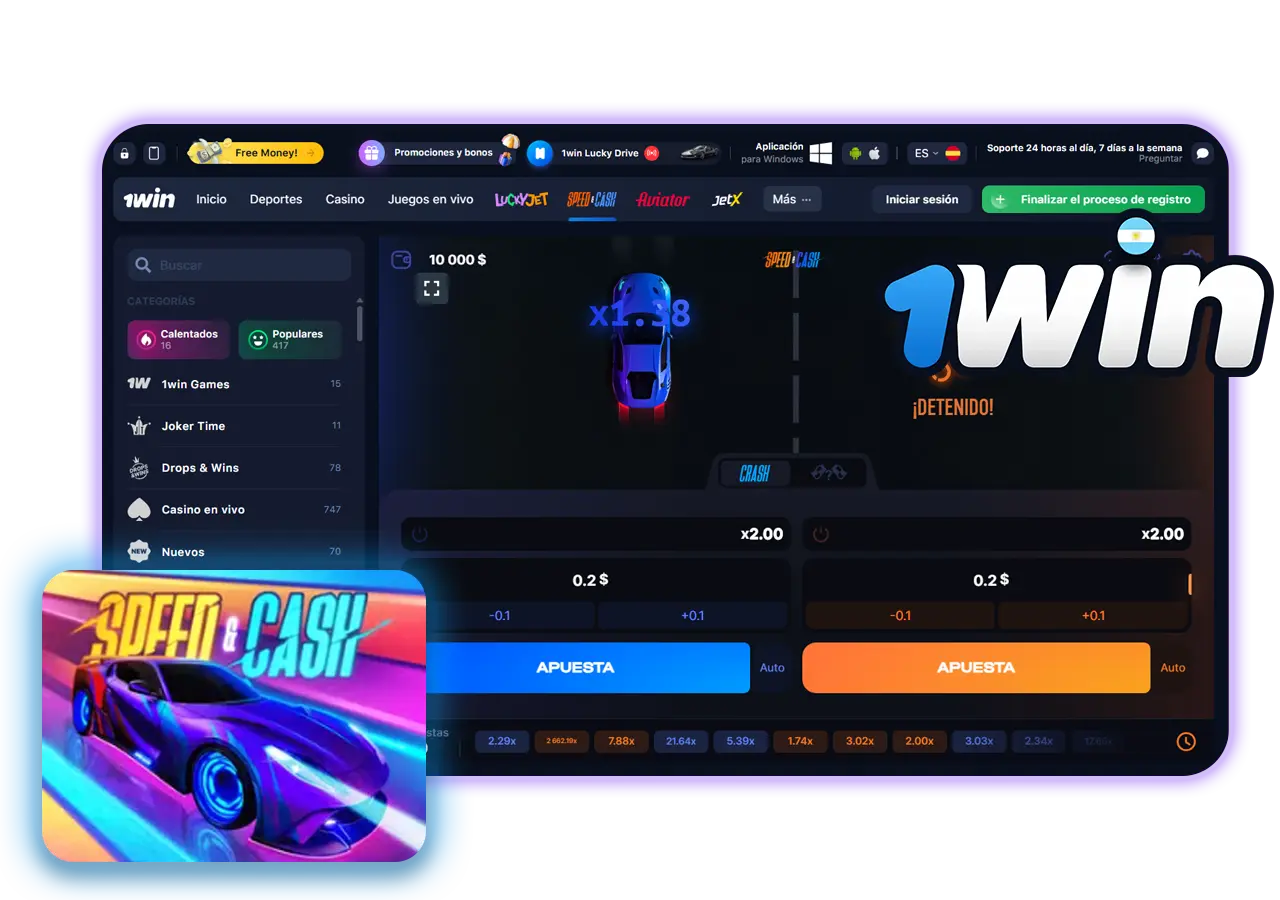 Información sobre el juego Speed Cash en 1Win Argentina